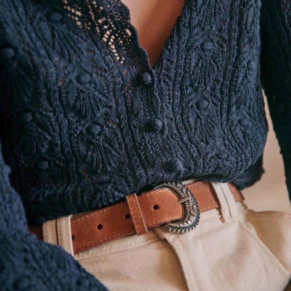 Sezane Artie Jumper in Navy S - Picture 2 of 2